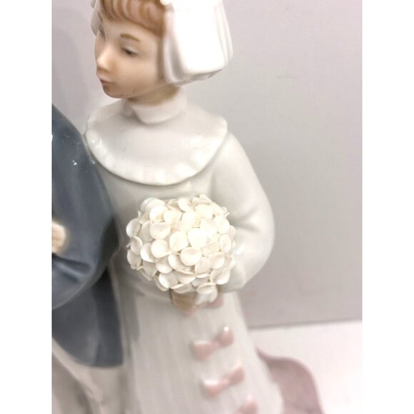 Lladro 4808 Wedding Couple Figurine 8" Bride & Groom With Bouquet Cake Topper - Picture 4 of 11